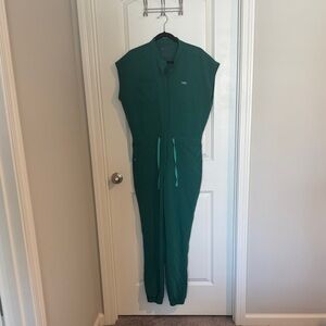 Figs Green Rafaela cargo scrub jumpsuit